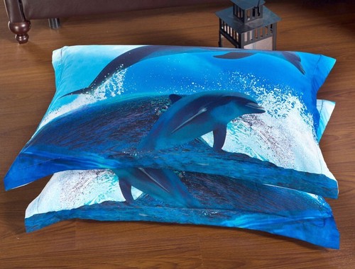 6-Pcs. Polycotton Full Duvet Cover Set in Blue & White for Comforter - Picture 3 of 4