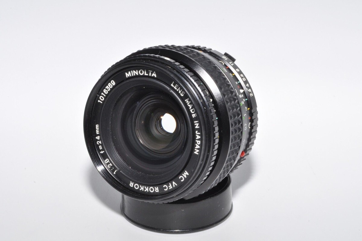 Minolta MC VFC Rokkor 24mm F2.8 MF Wide Angle Lens MD SR From JAPAN [Near  Mint]