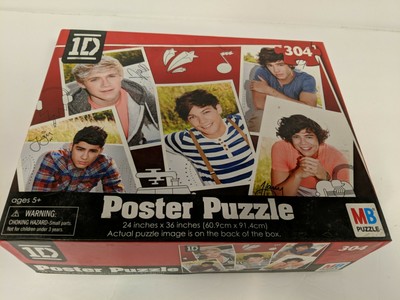 One Direction Poster Puzzle 304 Pieces 23x36" Pre owned Complete