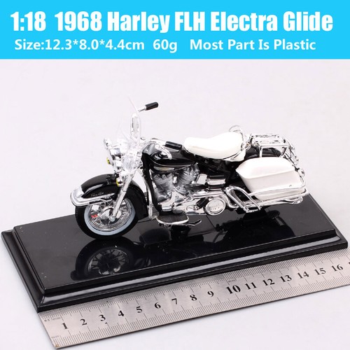 1:18 Maisto 1968 Harley FLH Electra Glide Tour Bike Diecast Motorcycle Model Toy - Picture 3 of 12