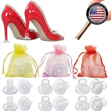 Clear High Heel Protectors 9 Pairs Anti-Slip Rubber Small Medium Large