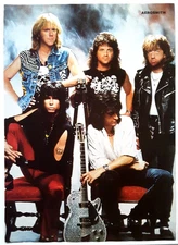 AEROSMITH STEVEN TYLER JOE PERRY VINTAGE 1980'S MAGAZINE PINUP POSTER CLIPPING A