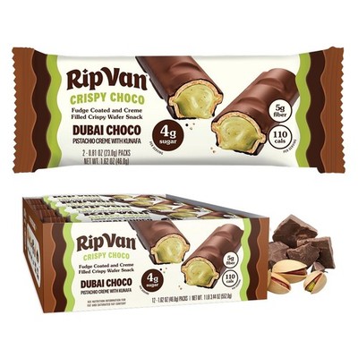 Rip Van Dubai Chocolate Bar Crispy Choco   Healthy Snack with Full Size 