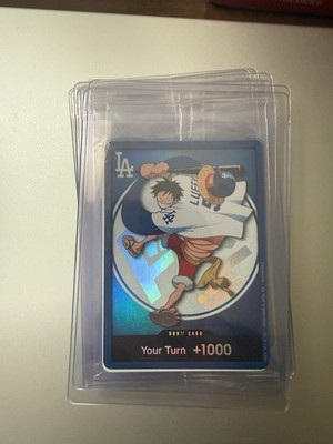ONE PIECE X DODGERS PROMO MONKEY D LUFFY CARD 7/2/26 *IN HAND*