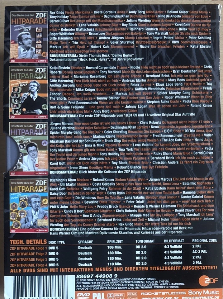 40 Jahre ZDF-Hitparade - Die KultBox - 4 DVDs Limited Edition Dieter Thomas Heck - Bild 2 von 2