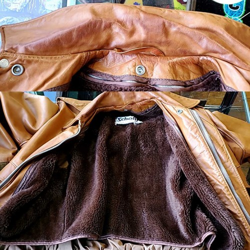 SCHOTT A-2 Leather Flight Jacket Vintage Genuine Size M~L Camel Brown Rare - Picture 8 of 10
