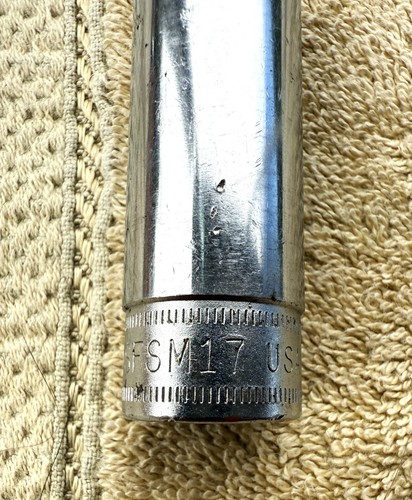 VINTAGE SNAP-ON 3/8 DRIVE 17mm NO. SFS M17 HEX SOCKET DATE CODE=1995 - Picture 3 of 6