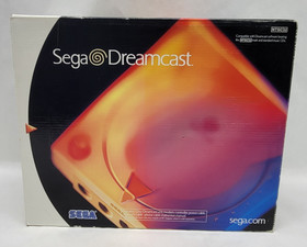 Sega Dreamcast White Launch Edition w/ Box, Demo Disc & New Battery - MINTY