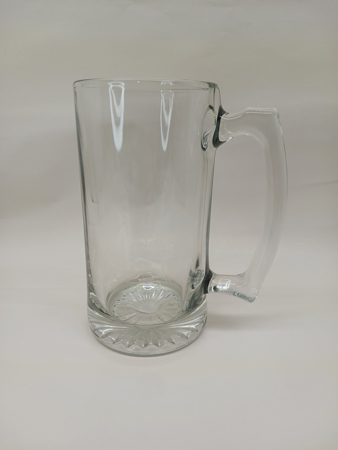 New 26.5 oz Glass Beer Stein with Handle - 7 Inch Sports Mug