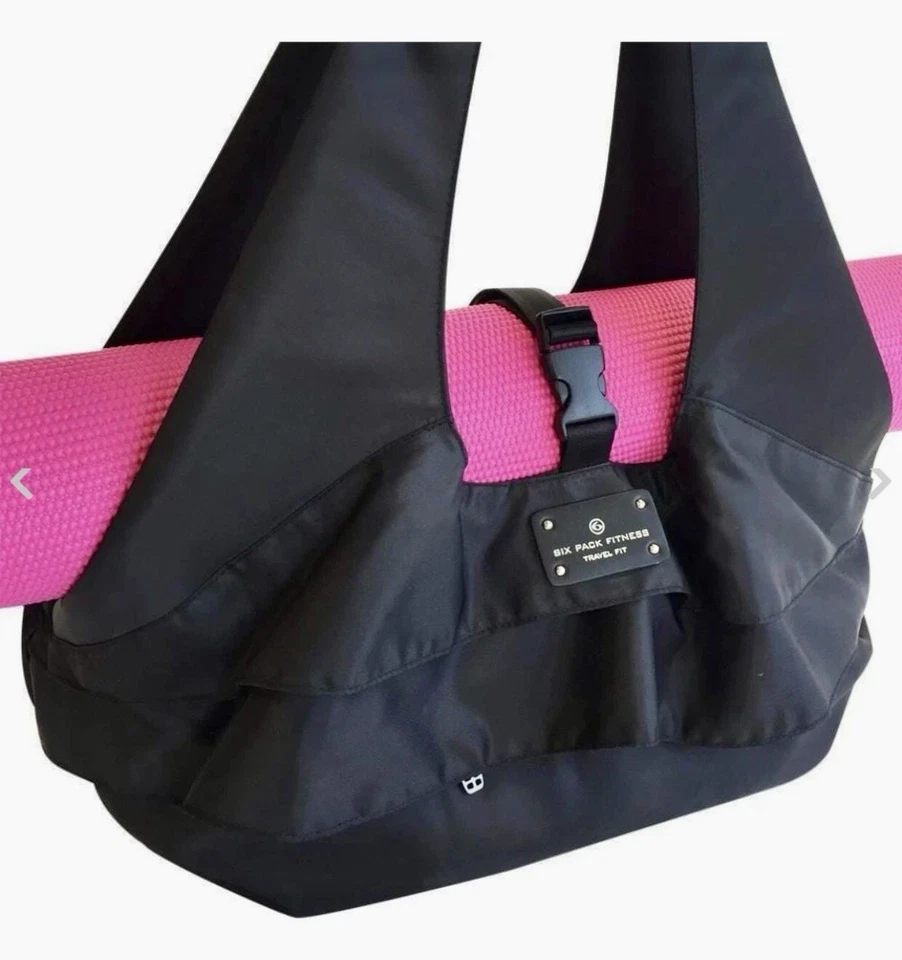 Paquete de 6 bolsas de yoga para gestión de preparación de comidas Fitness Asana Stealth (negro/negro) Foto 4 de 4