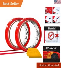 32ft Water-Resistant Vinyl Wrap Edge Cutting Tape  Squeegee for Precision Cuts