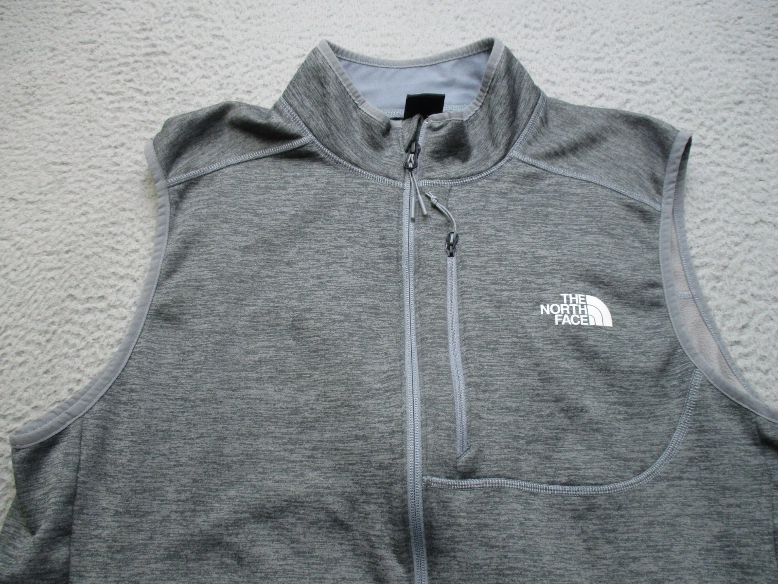 The North Face Windwall Vest Mens XL Gray Softshell Full Zip Pockets Outdoor