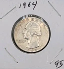 1964-P Philadelphia Mint Silver Washington Quarter Coin 90% Silver