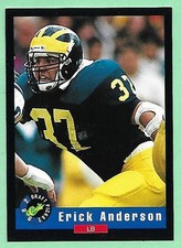 1992 Classic Football Draft Picks Erick Anderson #46 Michigan👍