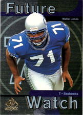 1997 SP Authentic WALTER JONES RC #6!!! Seahawks HOF