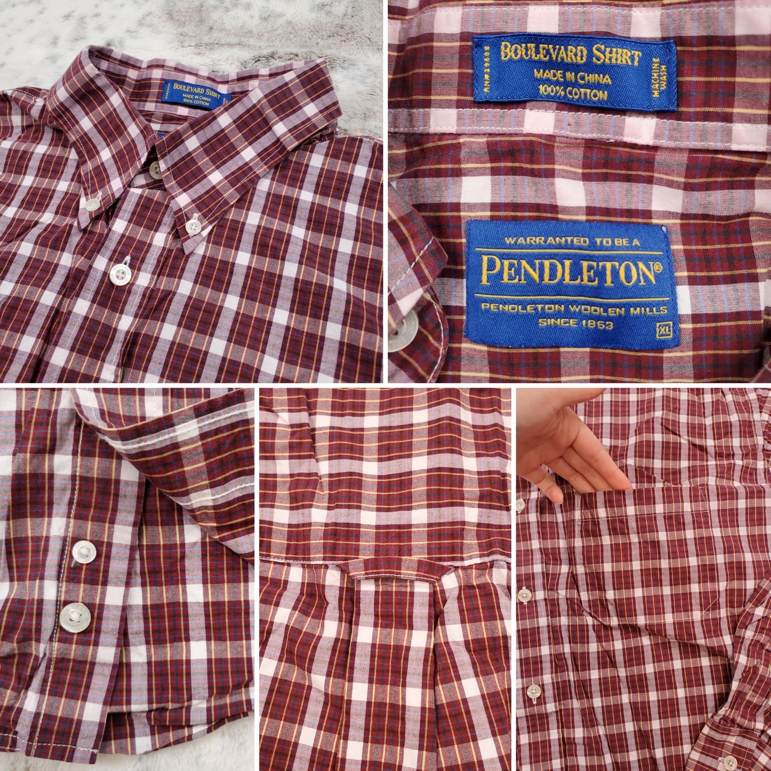 Pendleton Long Sleeve Button Down Boulevard Shirt… - image 3