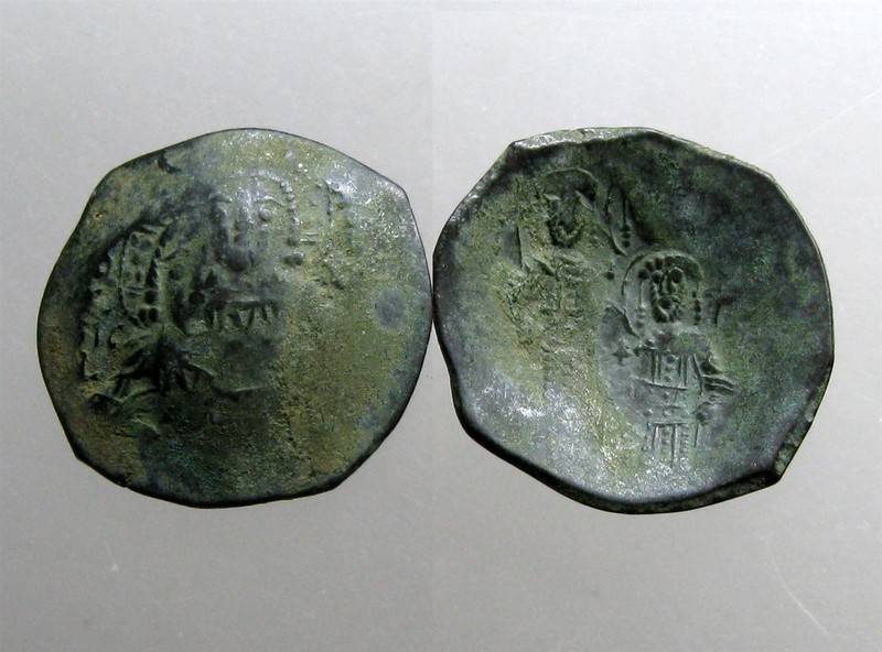 LATIN RULERS AE TRACHY___Bust of Christ___4TH CRUSADE & SACK OF CONSTANTINOPLE