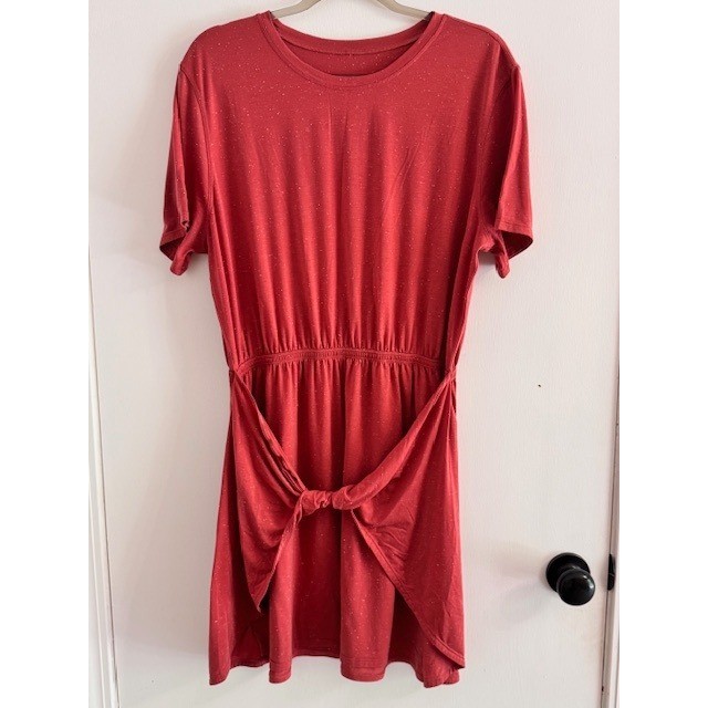 Lululemon Unwind Your Mind Dress Brick Red Large Athleisure Comfy Casual