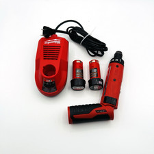Milwaukee 2101-22 M4 1/4 Hex Screwdriver Kit W/2 Bat + Charger used