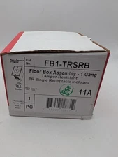 Pass & Seymour FB1-TRSRB Floor Box Assembly-Gang, Tamper Resistant, Brass Plate