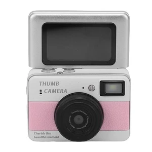(Pink)Digital Keychain Camera 4K 68MP With 1.47in Flip Screen Selfie Camera