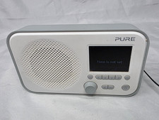 Pure Elan E3 Portable Digital DAB/DAB+/FM Digital Radio Grey & White with power