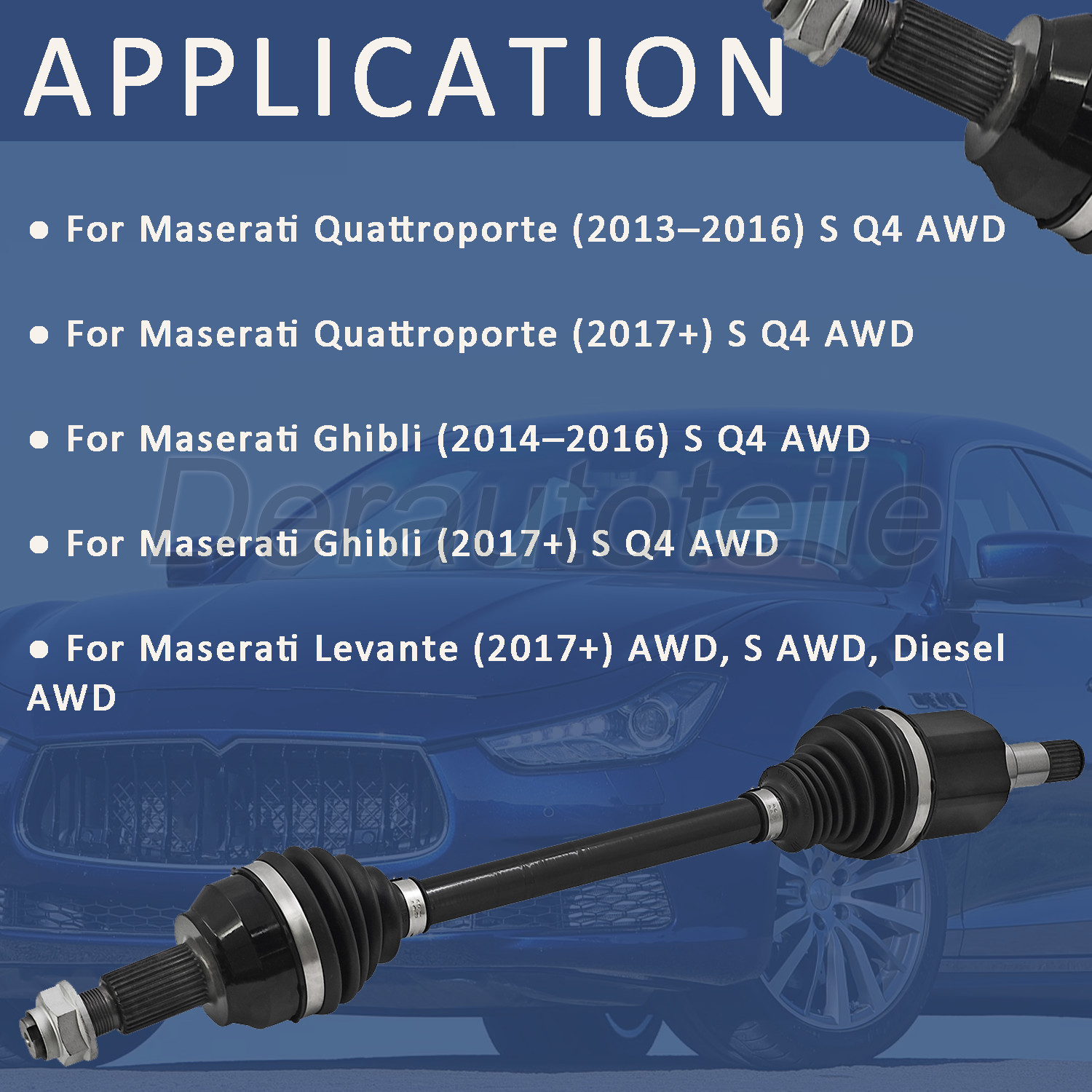 Front Right Shaft Axle 670035142 FIT 2014+ Maserati Quattroporte Ghibli AWD