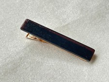 Chic Dark Brown Resin Alligator Hair Clip Barrette Gold Tone 2 inch Accessory