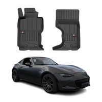 Omac Gummi FußMatten FüR Mazda MX-5 2015-2026 Premium TPE Automatten Schwarz 2X