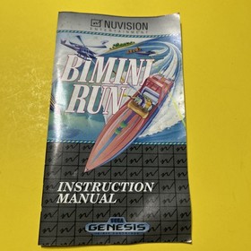 Bimini Run (Sega Genesis, 1990) Cib Authentic