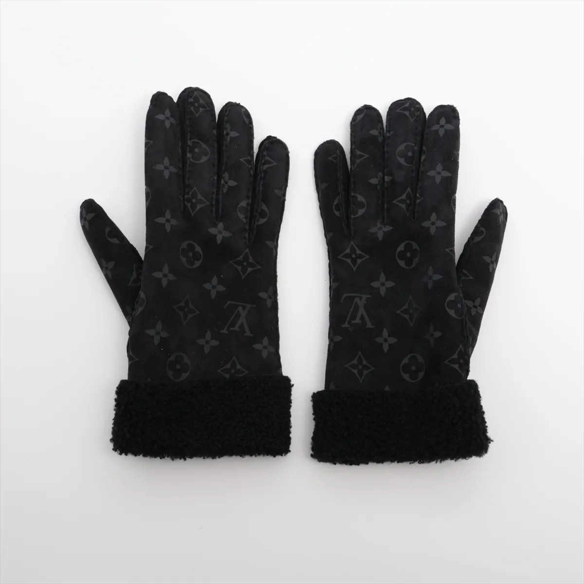 Louis Vuitton Gonshirring Darling Gloves 7.5 Sheepskin Black - # image 2