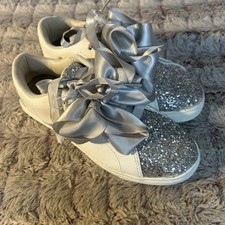 jojo siwa Silver White Sneakers Size 1.5
