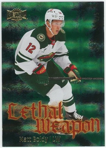 2025-26 25-26 Skybox Metal Universe Matt Boldy Lethal Weapons Green card /5