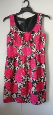 Women's Sleeveless Floral Dress Size 6, Linen & Rayon Blend
