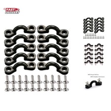 Kayak Pad Eye Kit, 10PCS Nylon Bungee Deck Loops Tie Down Pad Eye with 20 Scr...