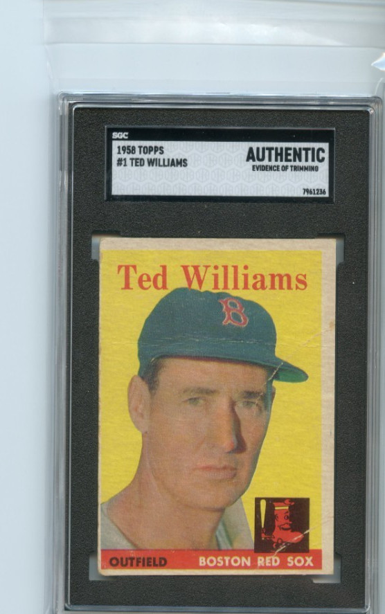 1958 Topps Ted Williams Boston Red Sox #1 ⭐️💥🎯 SGC Graded A