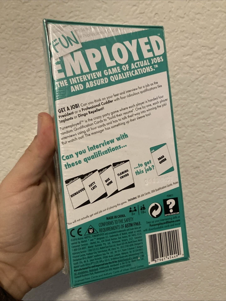 NEW SEALED Fun Employed Card Game Kickstarter, 2016 Mattel - Image 2 of 2