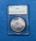 1885-O MORGAN SILVER DOLLAR PCGS MS63 UNC IN OLD RATTLER HOLDER BRILLIANT COIN