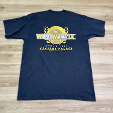 Men’s Vintage WWF Wrestle Mania IX 1993 Shirt L Screen Stars Single Stitch Black
