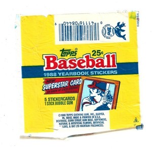 1988 Topps Baseball Yearbook Stickers - WRAPPER ONLY