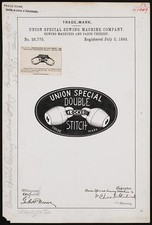 Union Special Sewing Machine Company for Double Locked Stitch brand Sewing