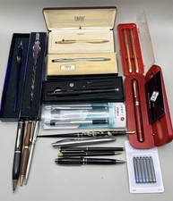 Lot Of 16 Vintage Pens And Pencils Working For Partsrepair Writing Instrumen