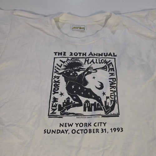 Vintage 1993 NYC Village Halloween Parade T Shirt 20th Anniversary Boxy Medium
