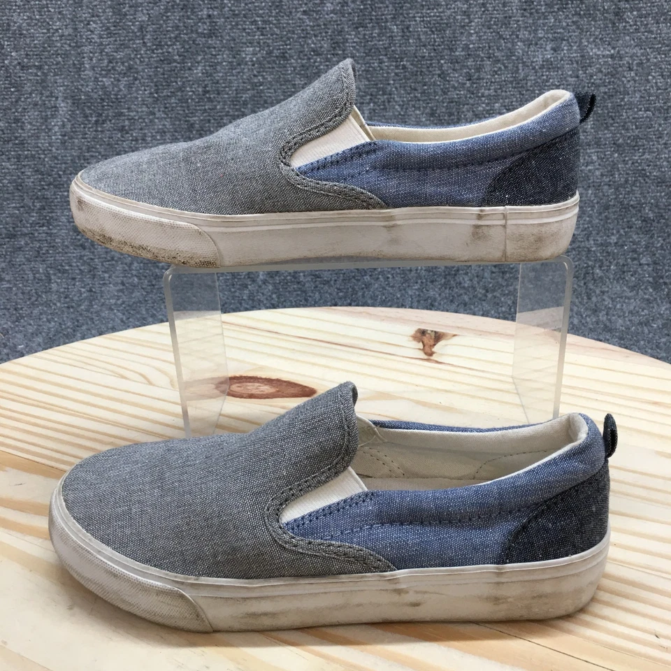 Old Navy Zapatos Juveniles 3 Zapatillas Sin Cordones Azul Gris Cómodas Informales Parte Superior Baja Planas Foto 4 de 4