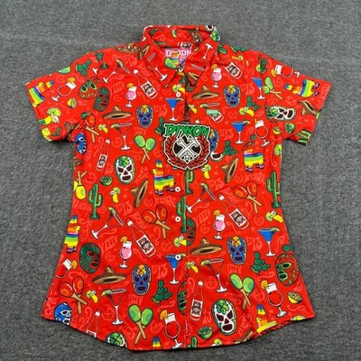 Dixxon Company The Guero Party Shirt Womens Medium Red Fiesta Cinco de Mayo NEW