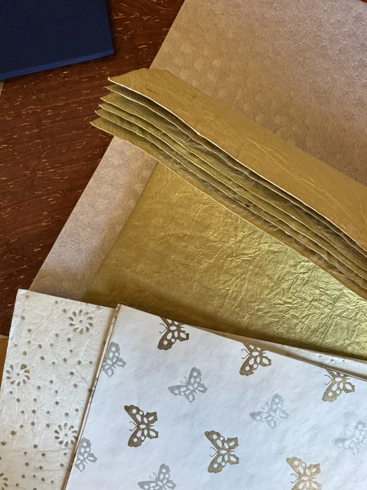 50+  sheets Textured 12x12" mixed specialty Scrapbook craft cotton silk + album - Image 4 of 4