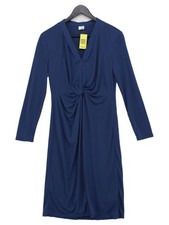 Iris & Ink Wrap Midi Dress UK6 in Blue