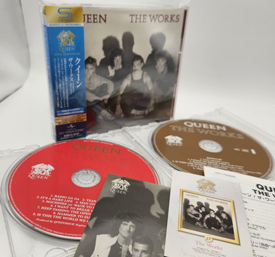 QUEEN The Works Japan 40th Anniv. 2SHM-CD UICY-75059/60 w/OBI Bonus EP Sticker