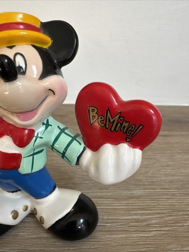 Vintage Enesco Disney Mickey & Co. Mickey Mouse 4" Be Mine Ceramic Figurine - Picture 2 of 7