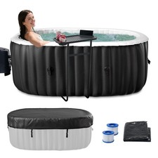 Inflatable Hot Tub for 2 People 145GAL Indoor/Outdoor Spa Pool